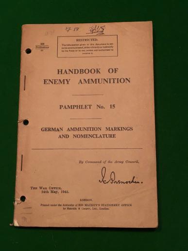 Handbook of Enemy Ammunition.