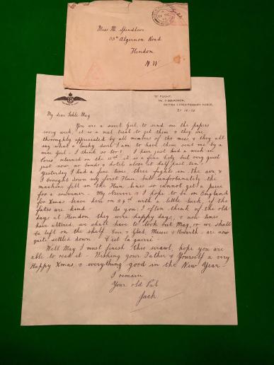 WW1 RFC Casualty letter grouping No.3 Squadron.