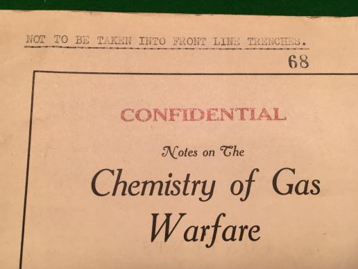 WW1 US Notes on the Chemistry of Gas Warfare.