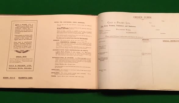 1913/14 Gale & Polden Christmas Card Sample and Order Book.