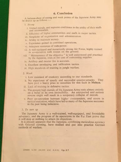 Periodical Notes on the Japanese Army No.1 - 1942.