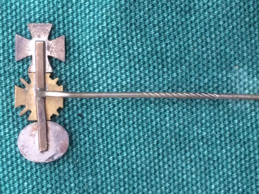 THIRD REICH PERIOD-IMPERIAL GERMAN 9mm MEDAL STICKPIN-3 MEDALS.