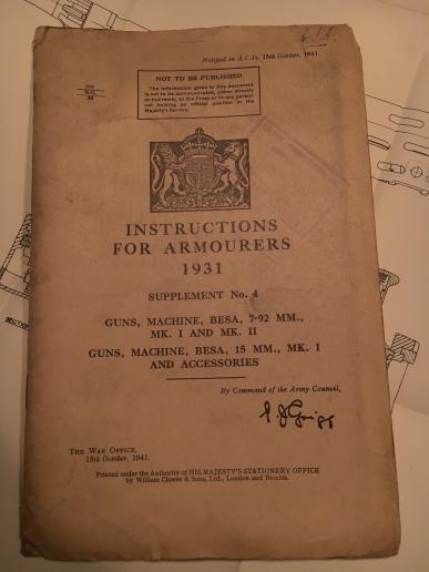 Instructions for Armourers Besa MG - 7.92 & 15mm.