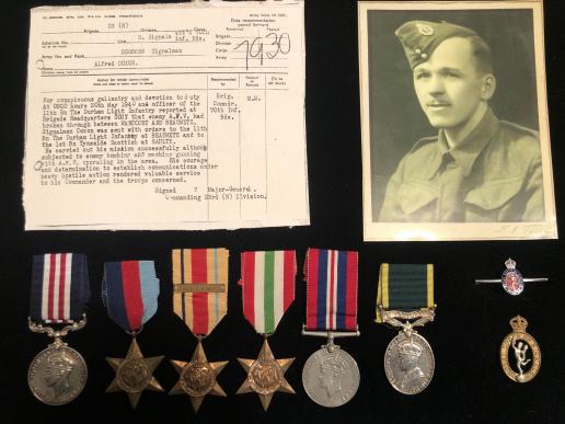 B.E.F. 1940 M.M.Group Signalman A. Coxon, Royal Signals.