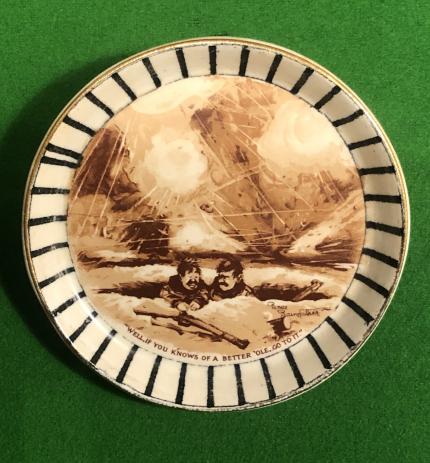 Bruce Bairnsfather Old Bill ' Better 'Ole ' pin plate or coaster.