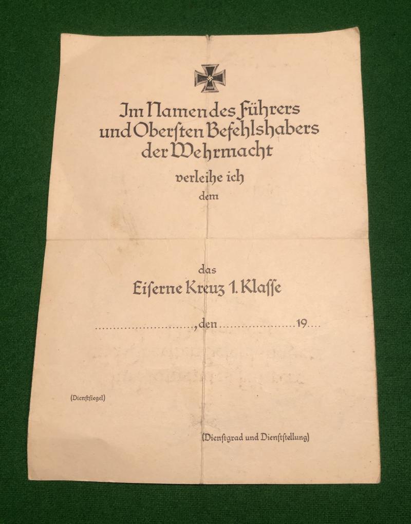 Original EKI Award Certificate.