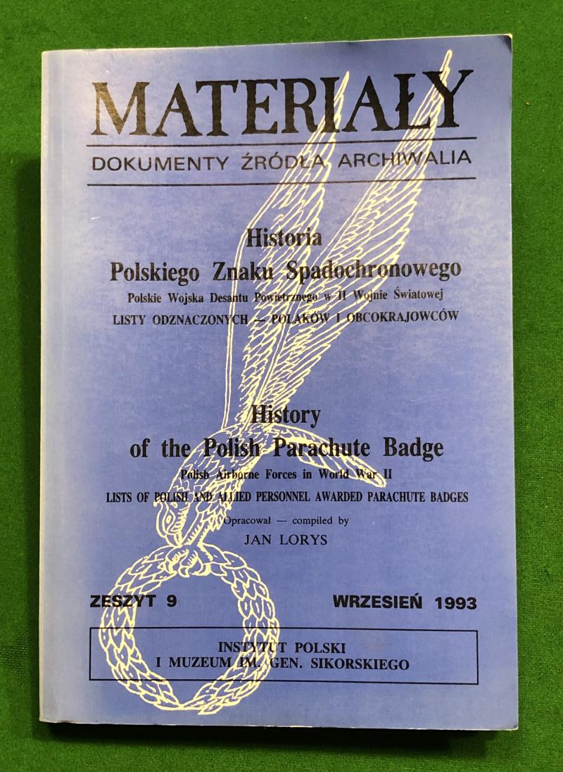 History of the Polish Parachute Badge.