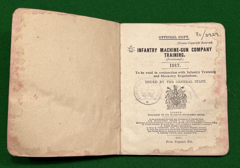 1917 Infantry Machine-Gun Company Training Manual.
