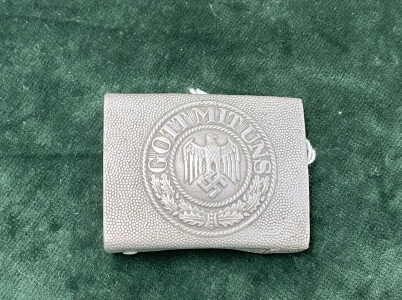 THIRD REICH HEER/ARMY ALLOY BELT BUCKLE.