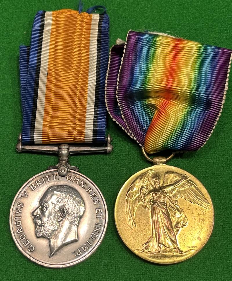 WW1 War & Victory Pair - Somerset Light Infantry.