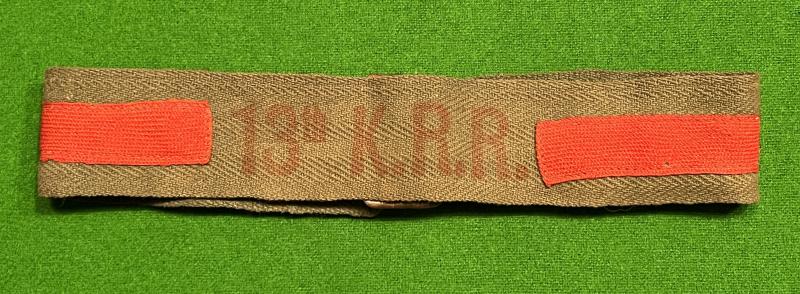 WW1 13th K.R.R. Armlet.