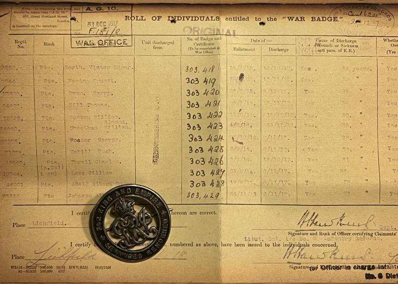 WW1 British Silver Wound Badge-Leicestershire Regt.