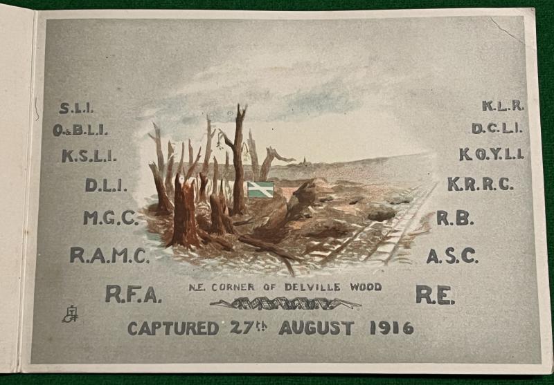 WW1 14th Div Christmas Card - Delville Wood