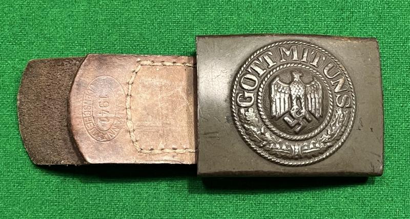 Wehrmacht/Heer Steel Buckle & Tab.