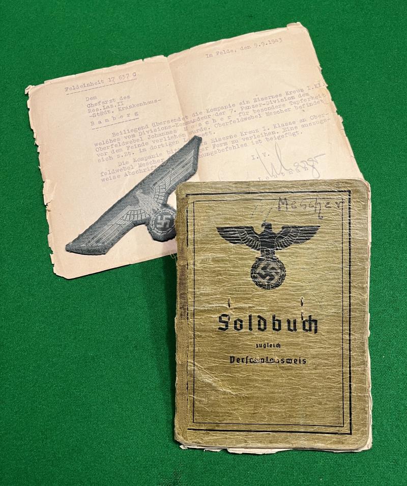 7th Panzer Division Soldbuch Grouping.