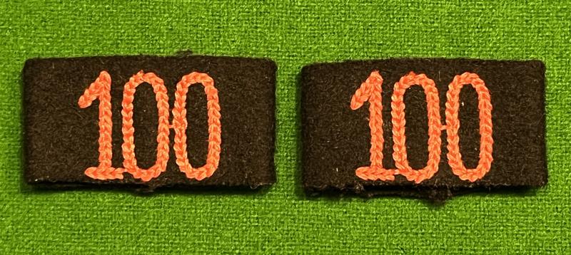 Wehrmacht Pzr.Regt 100 Shoulder strap slides.