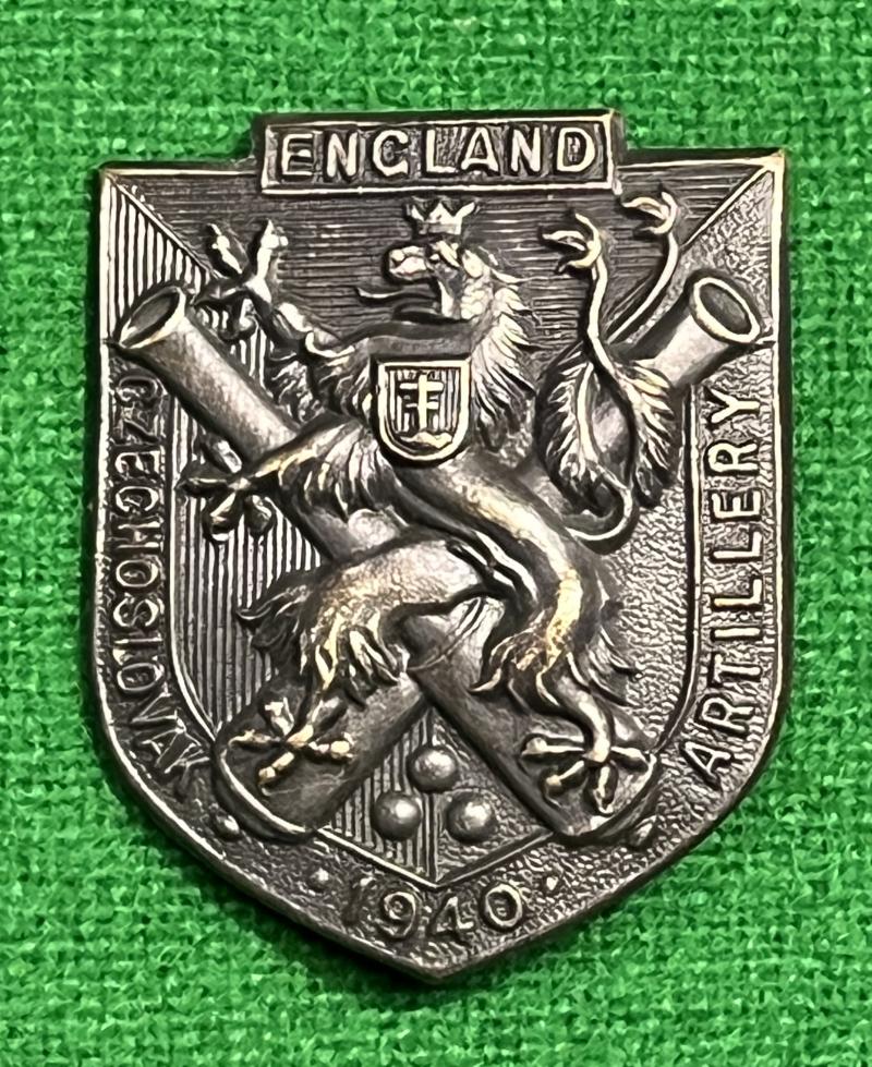 WW2 Free Czechoslovak Army Artillery badge.